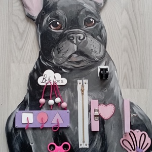 Francia Bulldog Matatófal, Otthon & Életmód, Babaszoba, gyerekszoba, Babaszoba dekoráció, Festészet, MESKA