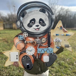 Űrhajós Panda Matatófal, Otthon & Életmód, Babaszoba, gyerekszoba, Babaszoba dekoráció, Festészet, MESKA