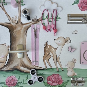 Virágos állatos Testvér Matatófal  - otthon & életmód - babaszoba, gyerekszoba - babaszoba dekoráció - Meska.hu