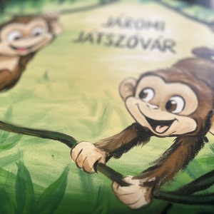 Majmos Névtábla  - otthon & életmód - babaszoba, gyerekszoba - gyerek névtábla - Meska.hu