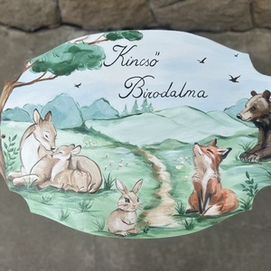Erdei állatos Névtábla  - Meska.hu