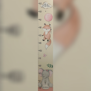 Rókás Magasságm�rő , Baba - mama, Babaszoba dekoráció, Magasságmérő, Festészet, MESKA