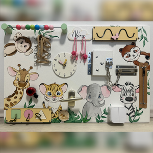 Afrikai állatos Matatófal, Baba - mama, Baba játékok, Matatófal, Festészet, MESKA