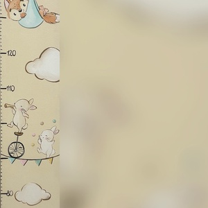Őzikés, nyuszis magasságmérő - baba - mama - babaszoba dekoráció - magasságmérő - Meska.hu