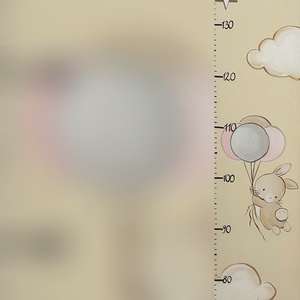 Nyuszikás magasságmérő - baba - mama - babaszoba dekoráció - magasságmérő - Meska.hu