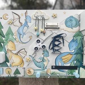 Sárkányos Matatófal  - baba - mama - baba játékok - matatófal - Meska.hu