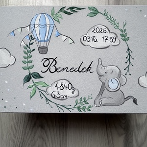 Elef�ntos Emlékőrző doboz - Meska.hu