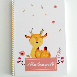 Iker babáknak őzikés babanapló - otthon & életmód - papír, írószer - jegyzetfüzet & napló - Meska.hu