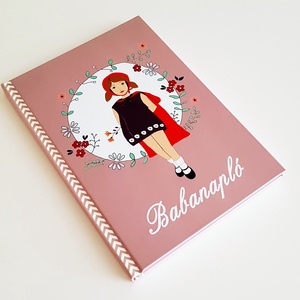 Lila kislányos babanapló - Meska.hu