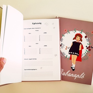 Lila kislányos babanapló - baba - mama - babaemlékek - babanapló - Meska.hu