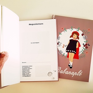 Lila kislányos babanapló - baba - mama - babaemlékek - babanapló - Meska.hu