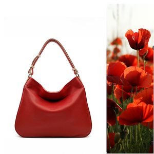 Hobo 1.0 - Piros bőrtáska  - Meska.hu