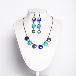 Storm Cloud bronze - tűzzománc nyaklánc kékes-szürkés színekben - ékszer - nyaklánc - medálos nyaklánc - Meska.hu