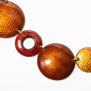 Maraschino - tűzzománc nyakék - ékszer - nyaklánc - statement nyaklánc - Meska.hu