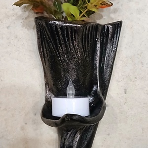 Urnafal disz- virágtartóval és mécsestartóval egyben, Otthon & Életmód, Vallás, Temetkezési tárgy, Urnadíszek, Kerámia, Festészet, MESKA