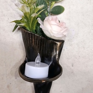 Urnafal disz- virágtartóval és mécsestartóval egyben, Otthon & Életmód, Vallás, Temetkezési tárgy, Urnadíszek, Kerámia, Festészet, MESKA