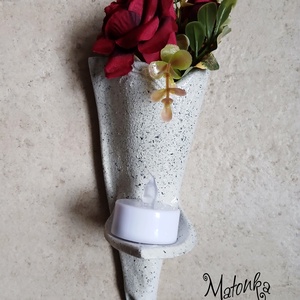 Urnafal disz- virágtartóval és mécsestartóval egyben - Meska.hu