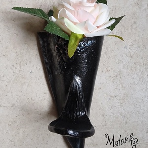 Urnafal disz- virágtartóval és mécsestartóval egyben, Otthon & Életmód, Vallás, Temetkezési tárgy, Urnadíszek, Kerámia, Festészet, MESKA