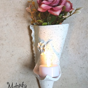 Urnafal disz- virágtartóval és mécsestartóval egyben - Meska.hu