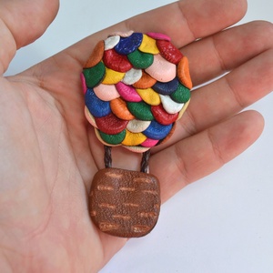 Léggömb extra-kitűző valódi bőrből - ékszer - kitűző és bross - Meska.hu