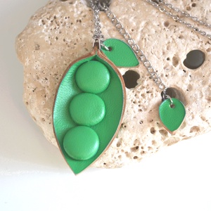 Borsó-extra hosszú nyaklánc valódi bőrrel - ékszer - nyaklánc - hosszú nyaklánc - Meska.hu