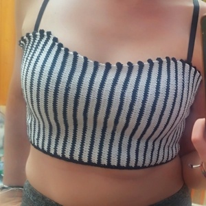 Horgolt crop top - ruha & divat - női ruha - top - Meska.hu