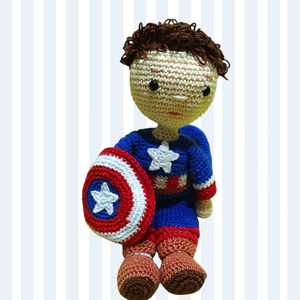 Amerika kapitány  - játék & sport - baba & babaház - öltöztethető baba - Meska.hu