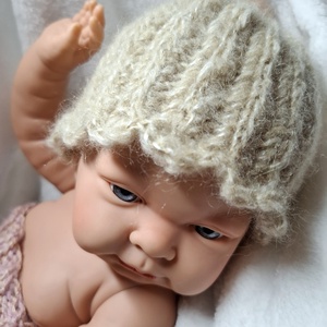 Kötött babasapka újszülöttfotózáshoz - baba - mama - babafotózás - újszülött sapka fotózásra - Meska.hu