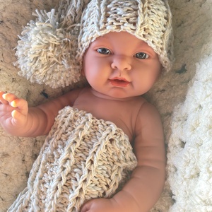 Kötött babaruha szett újszülöttfotózáshoz, Baba - mama, Babafotózás, Szett újszülött fotózásra, Kötés, MESKA