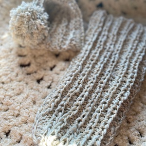 Kötött babaruha szett újszülöttfotózáshoz - baba - mama - babafotózás - szett újszülött fotózásra - Meska.hu