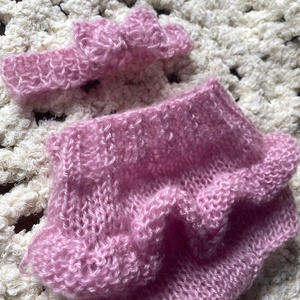 Kötött babaruha szett újszülöttfotózáshoz, Baba - mama, Babafotózás, Szett újszülött fotózásra, Kötés, MESKA