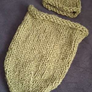 Kötött szett babafotózáshoz - baba - mama - babafotózás - szett újszülött fotózásra - Meska.hu