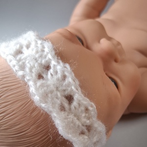 Horgolt fejpánt babafotózáshoz - baba - mama - babafotózás - babafotózási kellékek - Meska.hu