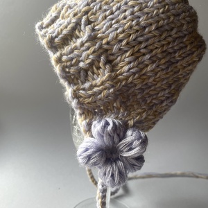 Kötött babasapka újszülöttfotózáshoz - baba - mama - babafotózás - babafotózási kellékek - Meska.hu