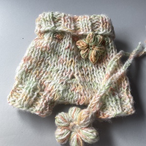 Kötött babaruha szett újszülöttfotózáshoz - baba - mama - babafotózás - szett újszülött fotózásra - Meska.hu