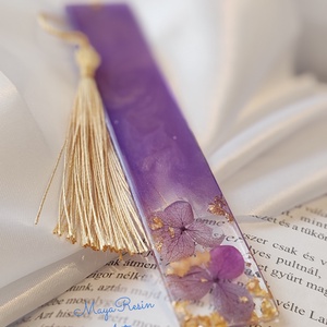 Lila virágos könyvjelző - könyv & zene - könyvjelző - Meska.hu