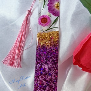 Lila csillámos könyvjelző, Könyv & Zene, Könyvjelző, Mindenmás, MESKA