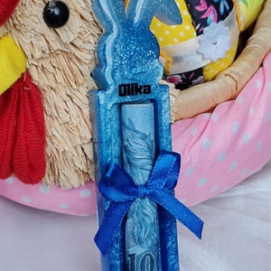 Húsvéti Pénzátadó Nyuszi - ünnepi díszek, dekorációk - húsvéti díszek és dekorációk - húsvéti ajándékátadó - Meska.hu