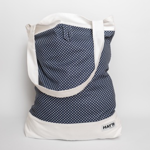 MAY�R bélelt, Bevásárló táska �kékpöttyös - táska & tok - bevásárlás & shopper táska - shopper, textiltáska, szatyor - Meska.hu