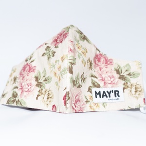 MAY'R 3 rétegű maszk, rózsás - Meska.hu