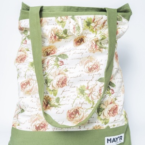 MAY�R bélelt Bevásárló táska �narancsos rózsás - Meska.hu