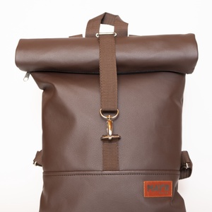 MAY'R L-es barna Roll Top city bag táska/hátitáska - Meska.hu