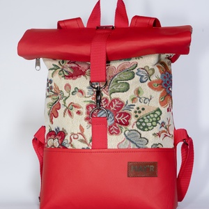 MAY'R L-es piros Roll Top city bag táska/hátitáska - Meska.hu