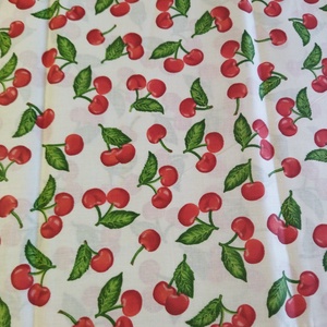 MAY'R Textil újraszalvéta, cseresznyés - táska & tok - uzsonna- & ebéd tartó - szendvics csomagoló - Meska.hu