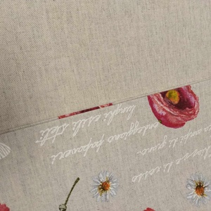 pipacs mintás vastag vászon+ natúr vászon - kellékek & szerszámok - méteráru - vászon - Meska.hu