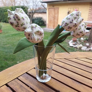 Lágyszárú Textil tulipán - esküvő - dekoráció - asztaldísz - Meska.hu