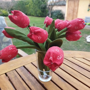 Lágyszárú Textil tulipán - Meska.hu