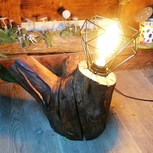 Rusztikus fa lámpa, Otthon & Életmód, Lámpa, Hangulatlámpa, Famegmunkálás, MESKA