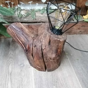 Rusztikus fa lámpa - otthon & életmód - lámpa - hangulatlámpa - Meska.hu