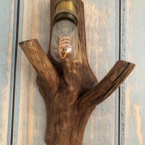 Rusztikus egyedi fa falilámpa - otthon & életmód - lámpa - hangulatlámpa - Meska.hu